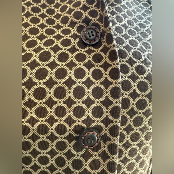 Sigrid Olsen Long Blazer Single Breasted Brown Gold Vintage Sz-XS - Picture 2 of 11